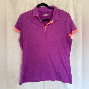 Nike Women's Purple Button Down Golf Shirt